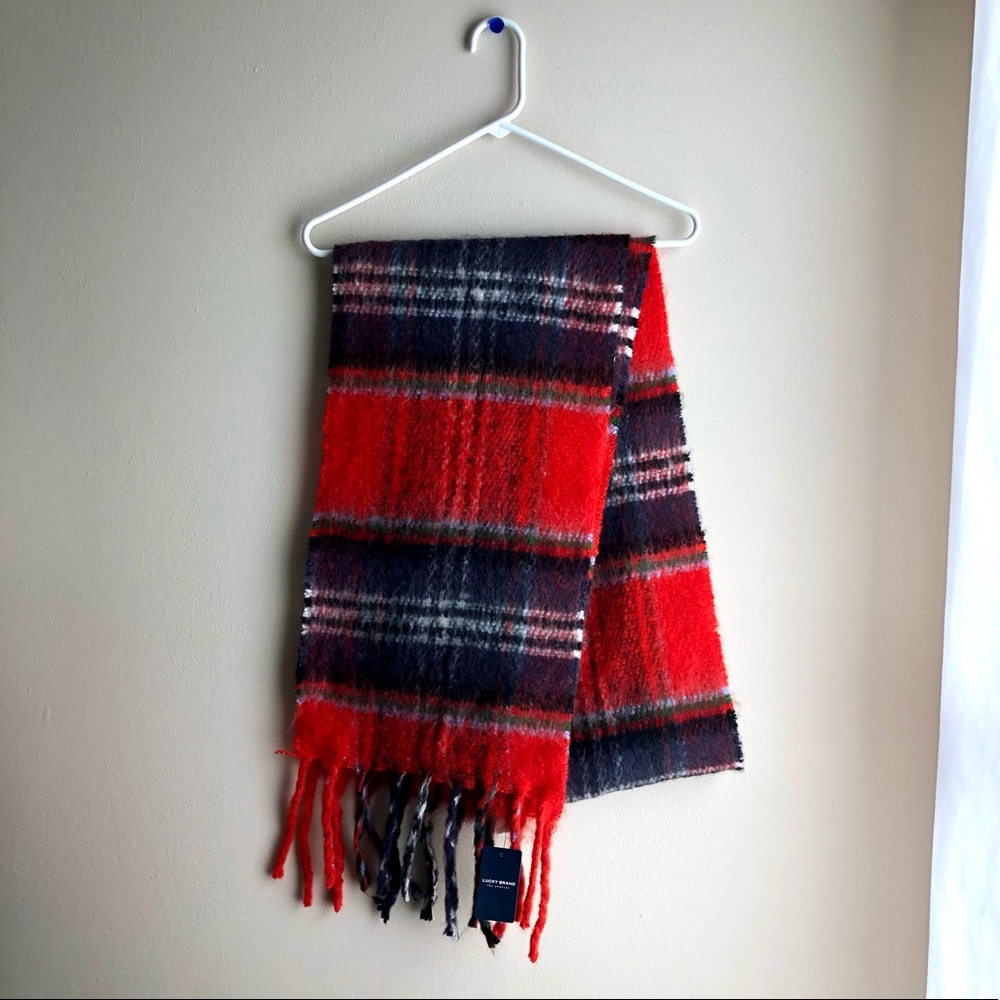 NWT Lucky Brand Plaid Scarf
